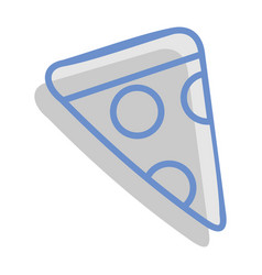 Pizza Flat Icon On White Background For Web Design