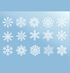 Collection Of Snowflakes Flat