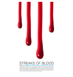 Drops Of Blood Running Down