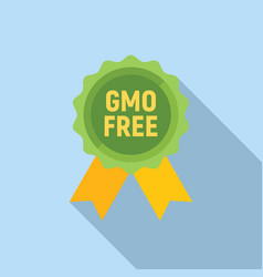 Gmo Free Emblem Icon Flat Dna Food