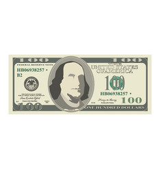 100 Us Dollars Paper Banknote Isolated On White