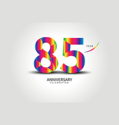 85 Year Anniversary Celebration Logo Colorful