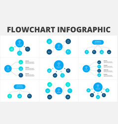 Flowchart Infographic Set For Data