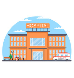 Hospital Building For Healthcare Background