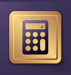 Purple Calculator Icon Isolated On Purple