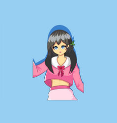 Soft Girl With Pink Clothes Design