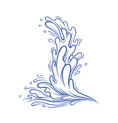 Water Splash Blue Minimalistic Sketch