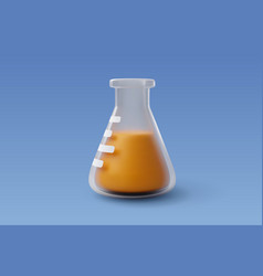 3d Flask Chemistry Scientific Banner For Medicine