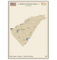 Map Calaveras County In California