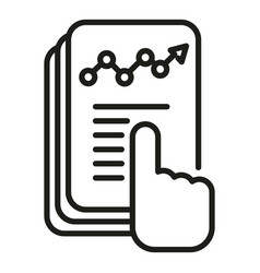 Finance Report Icon Outline Business