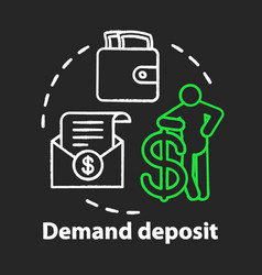 Savings Chalk Concept Icon Demand Deposit Idea