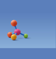 3d Molecule Scientific Banner For Medicine