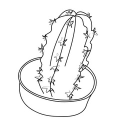 Cactus Line Drawings Printable Clipart