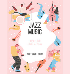 Poster Jazz Music At City Night Club