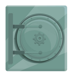 Steel Box Icon Cartoon Bank Safe