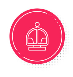 White Line Attraction Carousel Icon Isolated