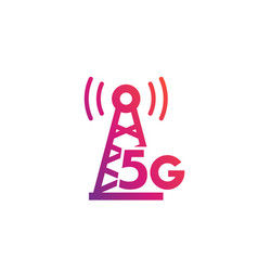 5g Antenna Icon On White