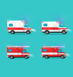 Ambulance And Firetruck Emergency Cars Or Fire