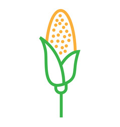 Corn Line Icon Clipart Design Template Isolated