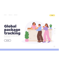 Global Package Tracking Landing Page With Post