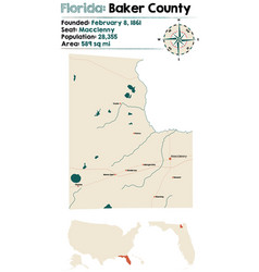 Map Baker County In Florida