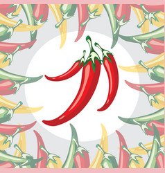 Red Hot Pepper Seamless Texture Pattern