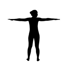 Back View Woman With Outstretched Arms