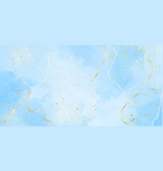 Pastel Cyan Navy Liquid Marble Watercolor