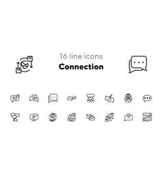 Connection Line Icon Set