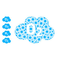 Covid Oxygen Cloud Mosaic Icon And More Icons