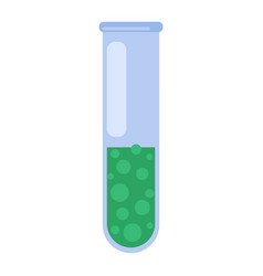 Flat Hazardous Waste Chemical Test Tube Icon