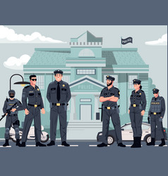 Police Station City Department Exterior With