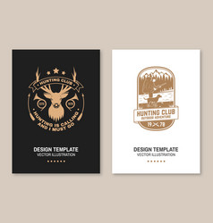 Set Hunting Club Badge Flyer Brochure