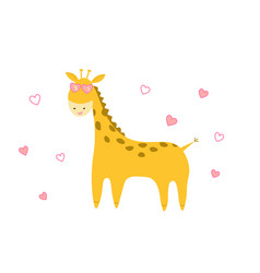 A Cute Giraffe With Glasses