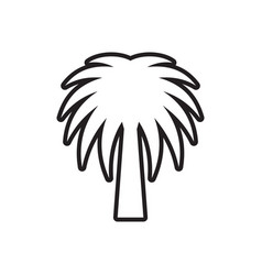 Line Icon Tree Dates Or Palm Tree Isolated