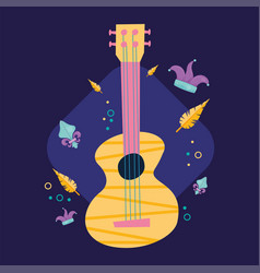 Guitar And Mardi Gras Icons