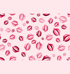 3d Red Abstract Lips Seamless Pattern Background