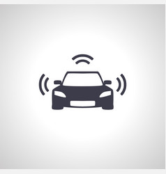 Car Sensors Isolated Icon Autopilot