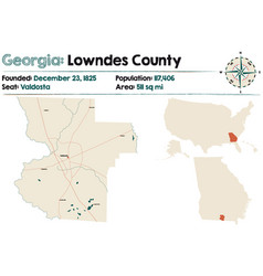 Map Lowndes County In Georgia