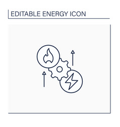 Thermoelectric Generator Line Icon