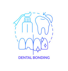 Dental Bonding Blue Gradient Concept Icon