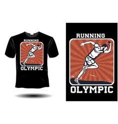 Running Olympic Mockup Retro Vintage Design