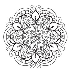 Antistress Coloring Page Mandalahand Drawn