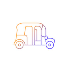 Auto Rickshaw Gradient Linear Icon