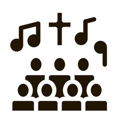 Church Choir Singing Song Concert Glyph Icon