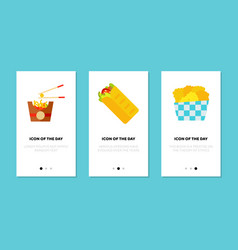 Street Food Flat Icon Set