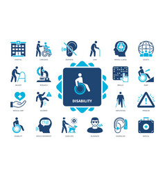 Disability Solid Icon Set