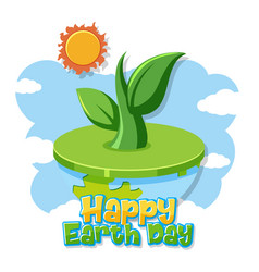 Happy Earth Day Concept Royalty Free Vector Image