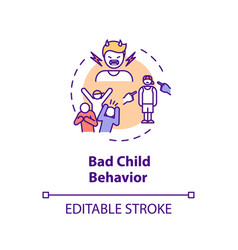 Bad Child Behavior Concept Icon