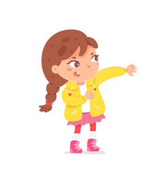 Cute Girl Wearing Jacket Isolated Adorable Kid